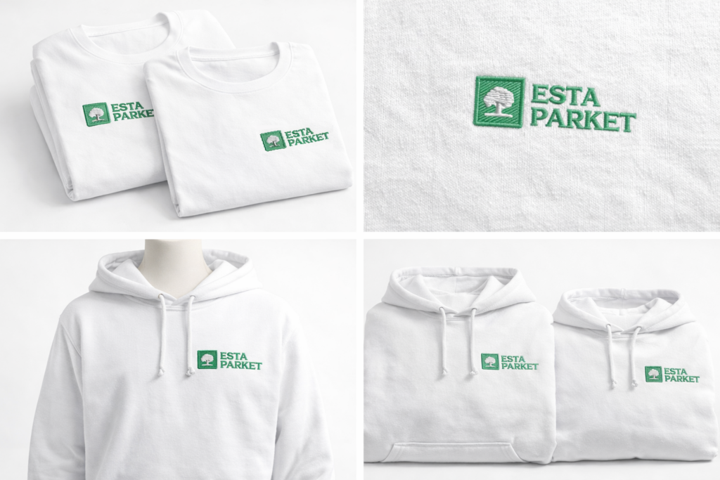 parketifirma logoga hoodie tikandiga Tallinnas